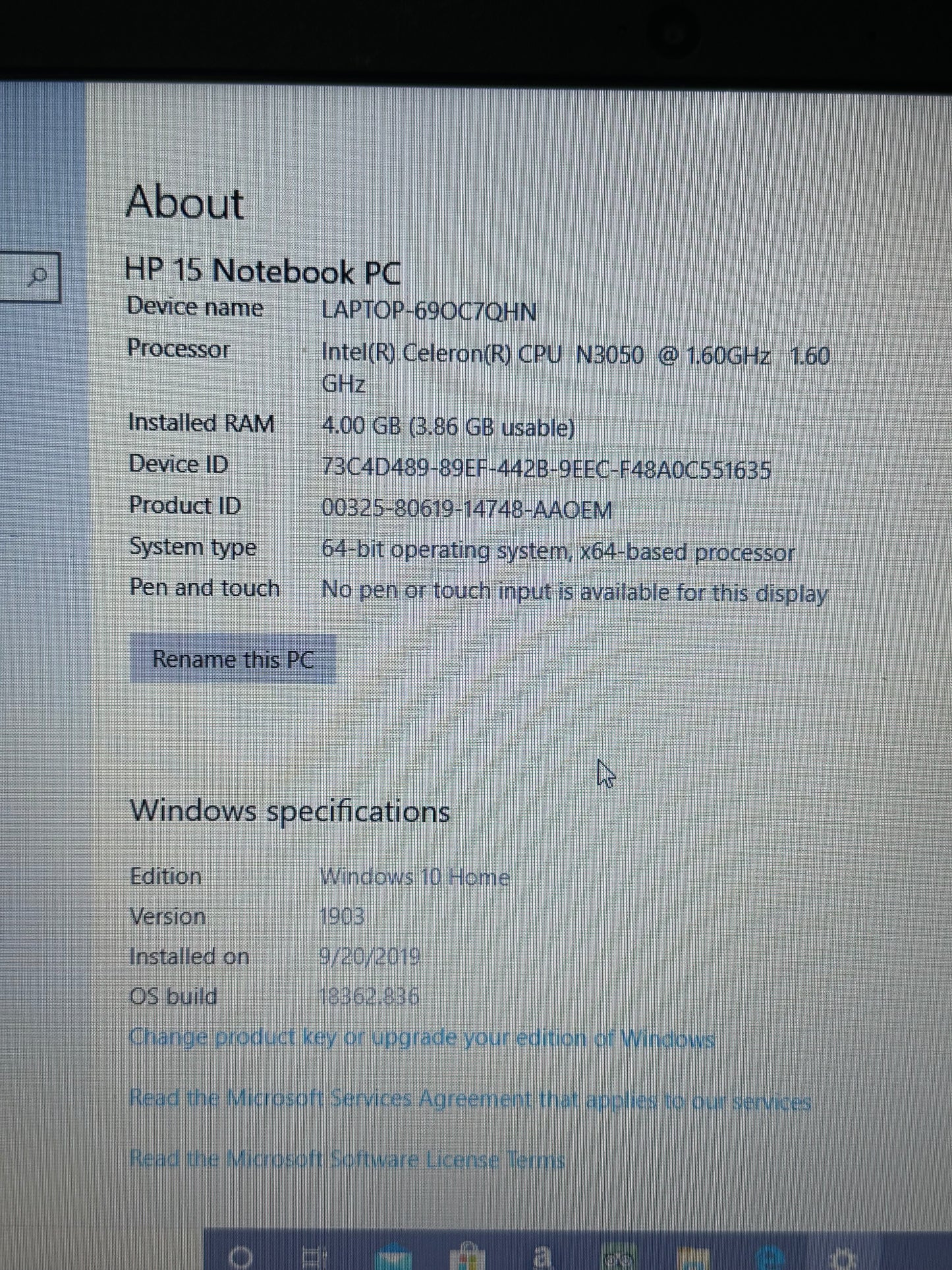 Hp 15 notebook pc