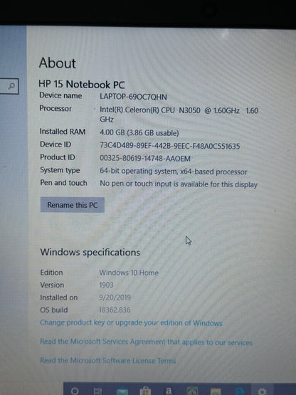 Hp 15 notebook pc
